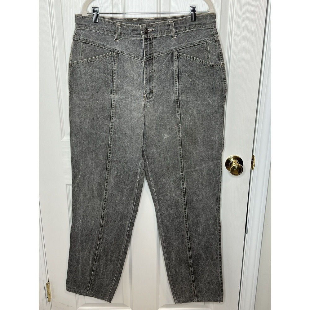 Vintage Sergio Valente Acid Wash Jeans Gray Blue 36x32  80s 90s RN 51611